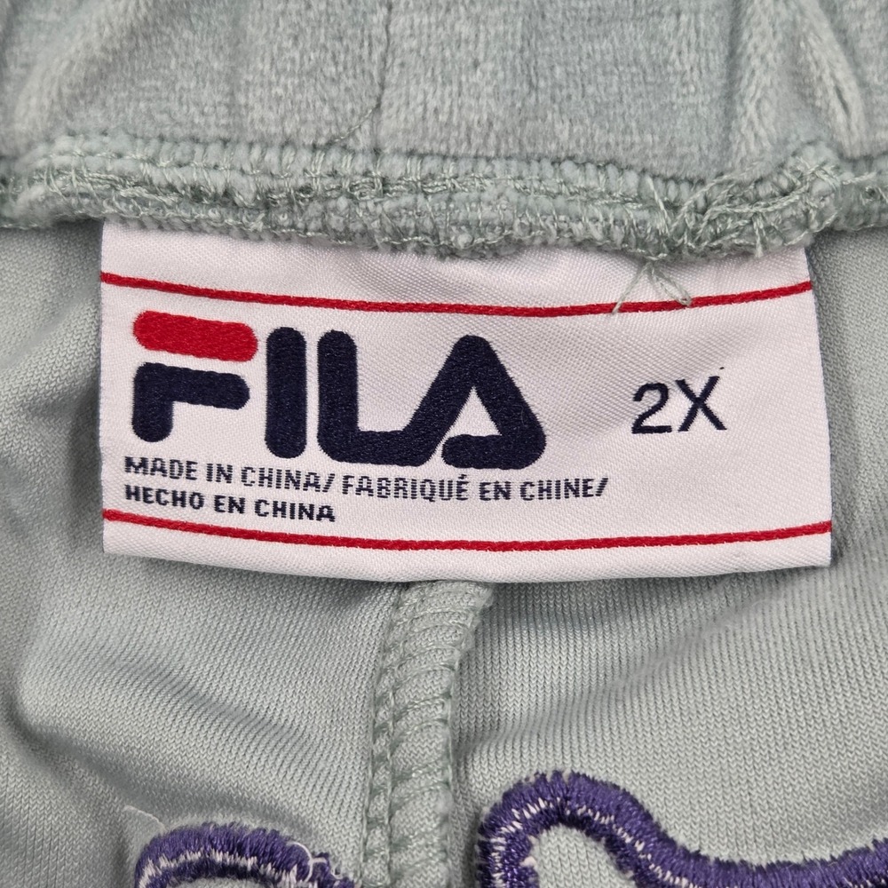 NWT Fila Valery Track Pant Plus Size 2X Sage Green Wide Leg Side Stripe LX23D124 - Picture 5 of 12